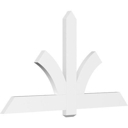 Ekena Millwork Redmond Architectural Grade PVC Gable Bracket, 72"W x 39"H x 2"D x 6"F, 13/12 Pitch GBP072X39X0206RED00